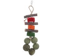 BESTonZON Wooden Cartoon Design Hamster Chew Snack Oral Chew Snack Comforting Chewing Playthings for Guinea Pig Rabbits with Wear Resistance to Reduce Pet's Loneliness