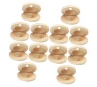 BESTonZON Wooden Castanets Rhythm Musical Instruments for Children, 12pcs Small Finger Castanet Set for Early Music Education and Percussion Play