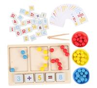 BESTonZON Wooden Clip Beads for Preschool Educational Plaything for Creative Thinking Hand-eye Coordination and Spatial Awareness Development Safe Material for Interaction