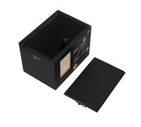 BESTonZON Wooden Dog Ashes Urn Box with Photo Frame Black Pet Memorial | Sliding Top Lid with Lock, Elegant Minimalist Design, Remembrance Keepsake for Home Décor