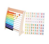 BESTonZON Wooden Educational Abacus for Column Math Counting Metal Beads Learning Tool for Boys and Enhances Calculation Speed and Accuracy