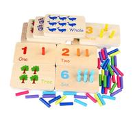 BESTonZON Wooden Educational Peg for Logical Thinking Development Non-toxic Material Fun Early Math Learning Game for Interactive Plaything