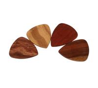 BESTonZON Wooden Guitar Pick Natural Folk Guitar Picks Boxed Plectrums for Portable Use for Bass Wood Plectrum