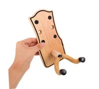 BESTonZON Wooden Guitar Wall Hanger Hook for Acoustic Electric Bass Ukulele Multi-Instrument Mount Storage Organizer for Studio Home Event Spaces Easy Assembly with Included Hardware