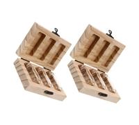 BESTonZON Wooden Hair and Umbilical Cord Keepsake Box Personalised Box for Newborn First Haircut Curl Jar Hair Storage