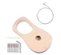 BESTonZON Wooden Harp Material Kit for Boys and Girls Diy Craft Lyre String Musical Instrument Toy for Beginners