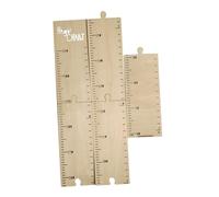 BESTonZON Wooden Height Growth Chart Ruler Adhesive Wall-Mounted Measuring Chart for Family Space-Saving Modular Design Easy Installation