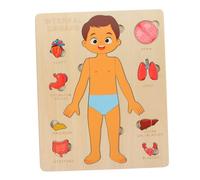 BESTonZON Wooden Human Anatomy Puzzle for Boys and Educational Body Organs Cognitive Learning Aid Natural Preschool Science Teaching