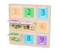 BESTonZON Wooden Memory Peg Puzzle for Educational Animal Pegged Board Learning Brain Development Hand-eye Coordination Booster