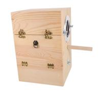 BESTonZON Wooden Parakeet Nesting Box Outdoor Painted Bird House for Breeding and Shelter Smooth Finish Wood Nest Box for Garden and Balcony Warm Hideaway for Budgies and Parrots