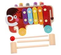 BESTonZON Wooden Pounding with Cute Animal Design Educational Hammering Plaything for Early Learning Hand-eye Coordination Development Bright Colors for Boys
