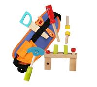 BESTonZON Wooden Repair Tool with Fanny Pack Realistic Plaything for Hand Eye Coordination Creativity and Logical Thinking Development Educational for Boys