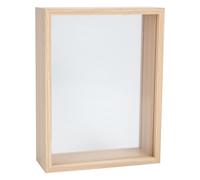 BESTonZON Wooden Shadow Box Frame for Pressed Flowers DIY Supply, Khaki Three-dimensional Flower Frame with Easy to Use Hollow Design, for Office and Store Display