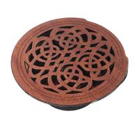 BESTonZON Wooden Soundhole Cover for Acoustic Guitars Deep Wood Color Feedback Reduction Accessory Resonator Guitar Sound Hole Protector
