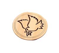 BESTonZON Wooden Soundhole Cover for Guitars Bird Pattern Maple Wood Sound Hole Cover Block Feedback Buffer for Acoustic Guitar Full
