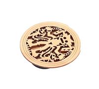 BESTonZON Wooden Soundhole Cover Human Pattern for Guitars Sound Hole Block Feedback Buffer Maple Wood Guitar Accessories