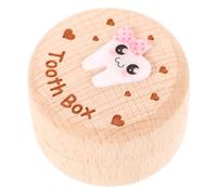 BESTonZON Wooden Tooth Box for Boy Girl Cute Keepsake Organizer for Teeth Storage Compact Design for Storage Wooden Construction for Newborns and