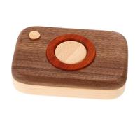 BESTonZON Wooden Tooth Keepsake Box for Solid Teeth Holder with Fine Craftsmanship and Secure Seal Cartoon Design and Curls Boys and Memory Storage Case