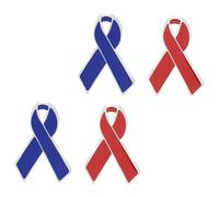 BESTonZON World AIDS Day Red Ribbon Brooch 4pcs Set Decorative Ribbon Breast Pins for Clothing Creative for Charity and Awareness Campaigns