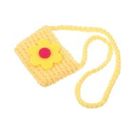 BESTonZON Yellow Mini Pet Bunny Bag Decor for Special Occasions Yarn Pet Clothing Accessory Cross Body and Neck Hanging Pouch Festive Party and Photo Prop