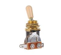 BESTonZON Yellow Toggle Switch Gold Head for Electric Guitar Pickup Selector Guitar Toggle Switch