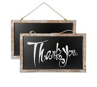 BESTOOL 2 PCS Blackboard, Vintage Framed Kitchen Chalkboard, Decorative Chalk Board for Rustic Wedding Signs, Kitchen Pantry & Wall Decor (27 * 45cm)