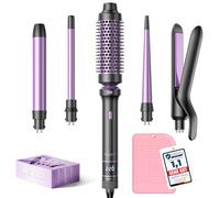 BESTOPE PRO Curling Iron, 5 in 1 Curling Iron Set with Straightener, Thermal Brush, 3 Ceramic Curling Irons (9mm - 25mm) for Large Curls, 13 Temperatures, Hair Curler with Heat Resistant Mat, Glove