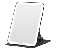 BESTOPE PRO Illuminated Makeup Mirror with 3 Colour Temperatures, 10x Magnification & USB-C Charge, Portable, 1500 mAh Battery, 3 Hours Running Time, Black