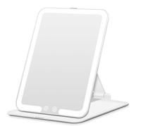 BESTOPE PRO Illuminated Makeup Mirror with 3 Colour Temperatures, 10x Magnification & USB-C Charge, Portable, 1500 mAh Battery, 3 Hours Runtime, White