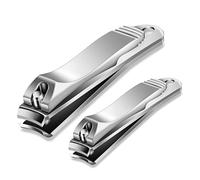 BESTOPE PRO Nail Clippers Set 2 Pcs, Heavy Duty Stainless Steel Nail Cutter for Thick Hard Nails, Professional Fingernail & Toenail Clippers for Adults