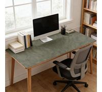 BESTORI 1 Pc Double Sided Gaming Mouse Pad - PU Leather Desk Mat for Keyboard and Mouse - Waterproof Desk Pad for Office Study Room and Home, Dark Grey+Green, 31.5"x11.8"