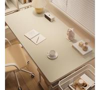 BESTORI 1 Pc Large Mouse Pad for Desk - PU Leather Desk Mat Keyboard and Mouse - Waterproof Table Mat for Office and Home, Beige, 31.5"x55.1"