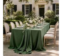 BESTORI 177 x 177 cm Rectangular Tablecloth Washable Polyester Table Cover for Wedding Party Banquet Light Green