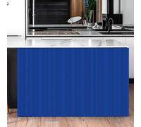 BESTORI Cabinet Curtains for Shelves Privacy Closet Curtain Dust Proof Hook & Loop Under the Sink Curtain for Kitchen Storage Room Dark Blue, 50 x 70 cm（W x L