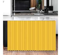 BESTORI Cabinet Curtains for Shelves Privacy Closet Curtain Dust Proof Hook & Loop Under the Sink Curtain for Kitchen Storage Room Yellow, 70 x 90 cm（W x L