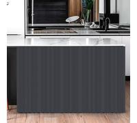 BESTORI Cabinet Curtains for Shelves Privacy Closet Curtain Dust Proof Hook & Loop Under the Sink Curtain for Kitchen Storage Room Black, 50 x 70 cm（W x L