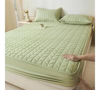 BESTORI California King Fitted Sheet Only 4 Way Stretch Soft Deep Pocket Fitted Bed Sheet Wrinkle Resistant Snug Fit for Mattress, Green