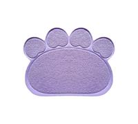 BESTORI Cat Scratch Mat, Multi-Functional Pet Paw-Shaped Pad for Scratching, Litter Box Trapping, Food Mat for Indoor Cats and Kittens, Purple, 45 x 60 cm