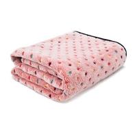BESTORI Dog Blanket with Colorful Dots Warm Soft Fuzzy Pets Blankets Small Medium Large Dogs Cats Reversible Pet Blanket Washable Couch Bed Protector Cover, Pink, 100x120cm