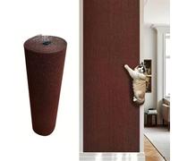 BESTORI Felt Cat Scratcher Mat Reusable Anti-Scratch Pad for Cats Self-Stick Furniture Protector Multi-Use Cat Scratching Mat for Indoor Cats, Brown, 40 x 200 cm