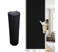 BESTORI Felt Cat Scratcher Mat Reusable Anti-Scratch Pad for Cats Self-Stick Furniture Protector Multi-Use Cat Scratching Mat for Indoor Cats, Black, 30 x 100 cm