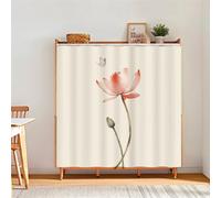 BESTORI Short Curtains for Kitchen, Dust Proof, Blackout, Hook and Loop Installation Window Panel, Privacy Curtain for Cabinet, Closet, Storage Room, Bedroom, Style 2, 70cm x 140cm