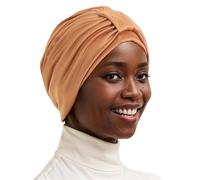 BESTORI Women Under Scarf Hat Undercap Headwear Hat Turban Chemo Elastic Beanie Caps Khaki