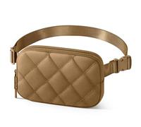 BesTour Fanny Pack for Women Men, Waterproof Belt Bag with Adjustable Strap & Back Anti-Theft Zipper Pocket, Lightweight Crossbody Bag for Travel, Workout, Running, brown, 8.27 x 1.18 x 5.51 inches