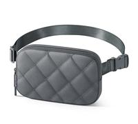 BesTour Fanny Pack for Women Men, Waterproof Belt Bag with Adjustable Strap & Back Anti-Theft Zipper Pocket, Lightweight Crossbody Bag for Travel, Workout, Running, Grey, Belt Bag