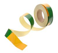 BESTOYARD 1 Roll Pvc Self-adhesive Safety Reflective Warning Tape 1.6 Inch X 50 Meters Green and Yellow Stripes, Easy Application for Floors and Night Inspections