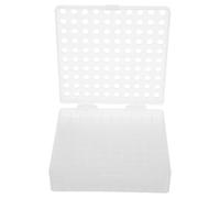 BESTOYARD 100 Well Vial Washing Rack with Quickdrain Mesh Holes, Plastic Sample Bottle Cleaning Holder Suitable for 1.5ml and 2ml Autosampler Vials, for Laboratory Ultrasonic Cleaners