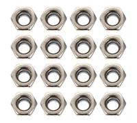 BESTOYARD 100pcs Locknuts Hexagonal Nut Carbon Steel M3 Nickel-plated Nylon Lock Nut Silver for Machines, Materials, Sports Equipment and Automobiles