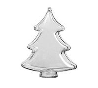 BESTOYARD 10pcs Clear Plastic Ball Transparent Ball Christmas Tree Shaped Ornament Baubles