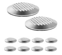 BESTOYARD 10pcs Stainless Steel Tactile Ground Surface Indicators Raised Dome Shape, Self Adhesive and Anti-slip Mounted Tactile Floor Replacement Parts for Sidewalks and Metro Entrances